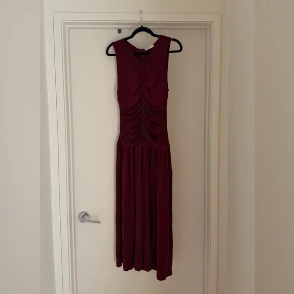 Ulla Johnson Flora Burgundy Sleeveless Dress - Picture 7 of 8
